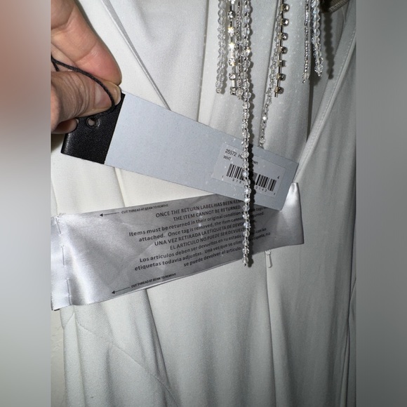 👗 NWT! Mac Duggal Beaded Halter Jersey Knit Dress - Picture 11 of 13